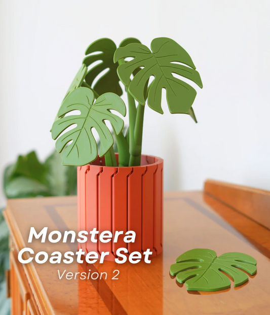 Monstera Coaster Set V2 - THE FLAPJACK3D STORE