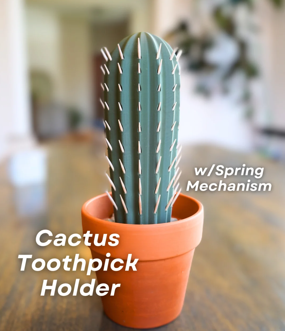 Cactus Toothpick Holder - THE FLAPJACK3D STORE