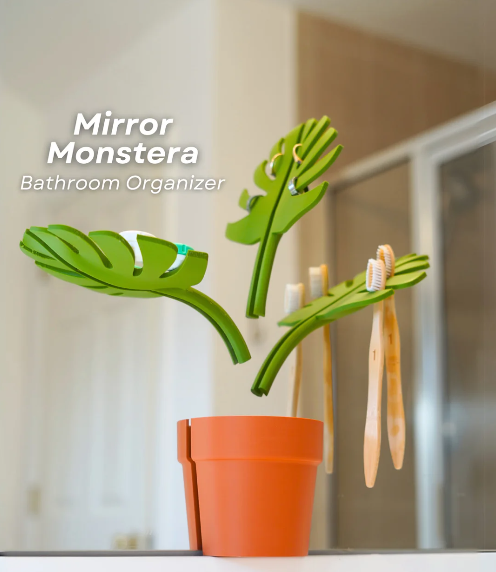 Monstera Bathroom Organiser - THE FLAPJACK3D STORE