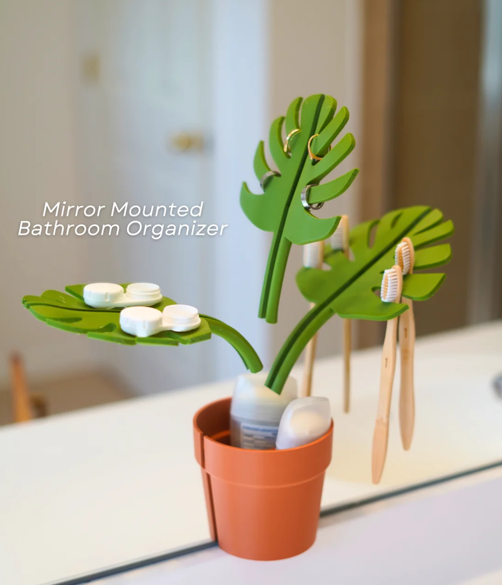 Monstera Bathroom Organiser - THE FLAPJACK3D STORE