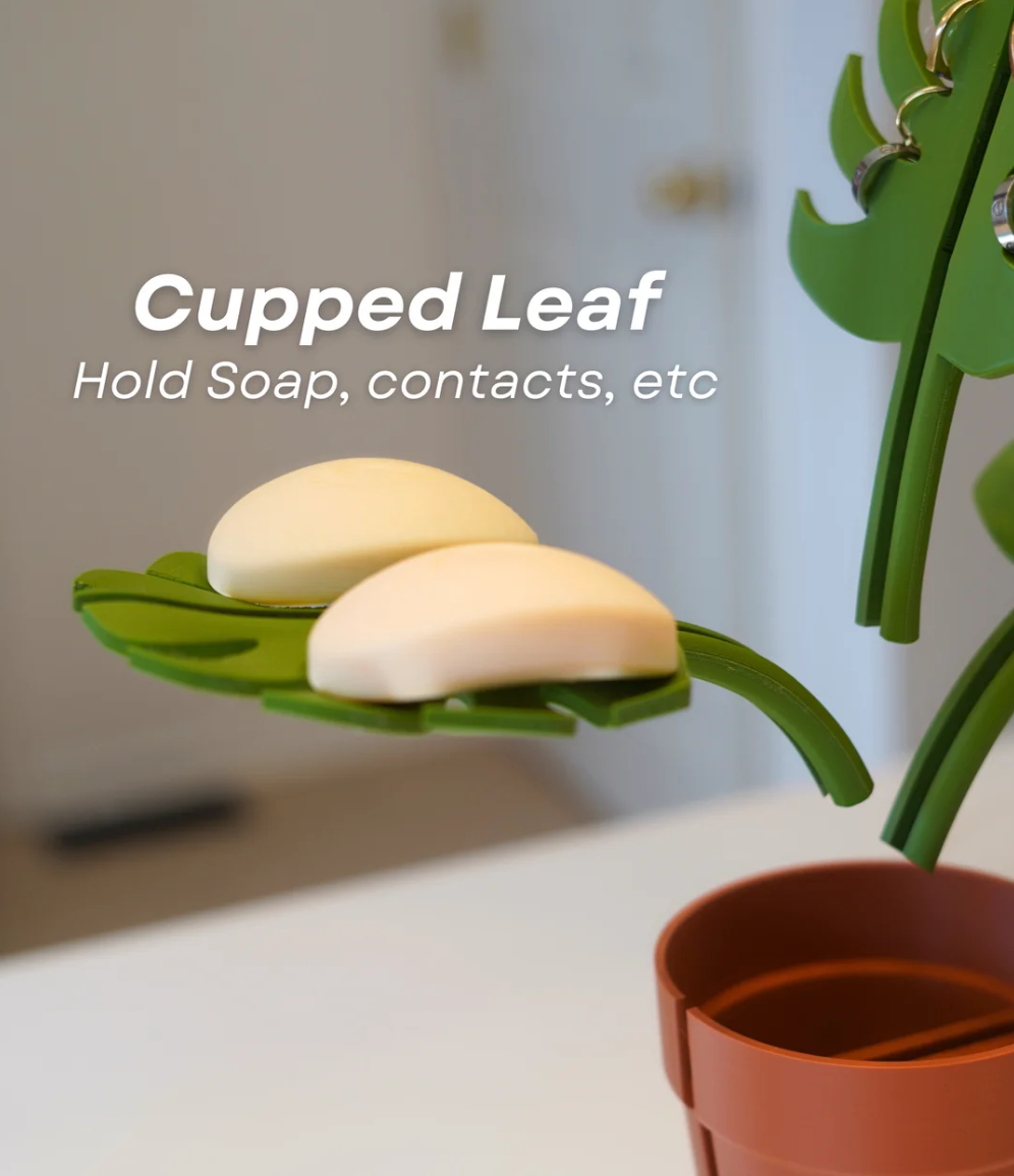 Monstera Bathroom Organiser - THE FLAPJACK3D STORE