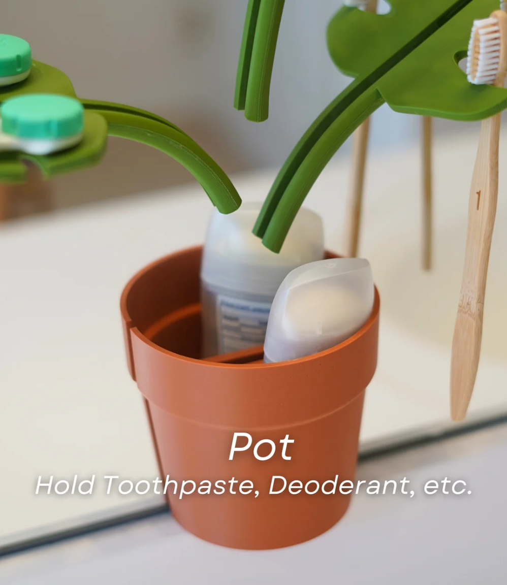 Monstera Bathroom Organiser - THE FLAPJACK3D STORE